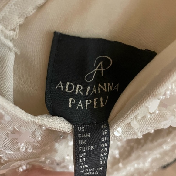 ADRIANNA PAPELL Beaded Cocktail Dress Ivory/Pearl New with Tags! - Picture 7 of 8